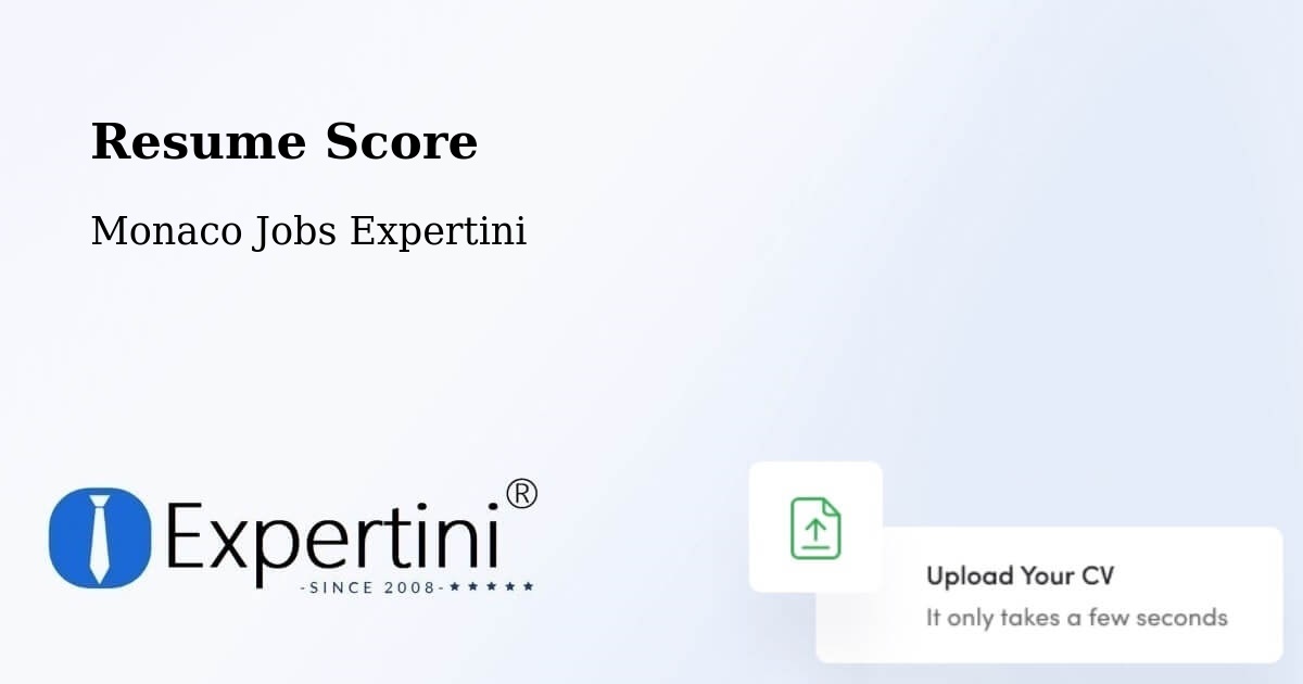 Resume Score & Job Description Match Tool – Monaco - Monaco Jobs Expertini